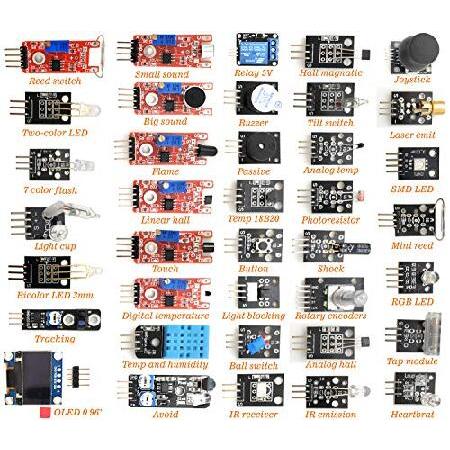 【並行輸入品】 DEYUE 38 in 1センサーモジュールキット Arduino Rapsberr...