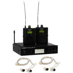 Shure PSM300 P3TRA215TWP Pro Wireless in-Ear Personal Monitor System with SE215-CL Earphones, Twinpack - H20 Band｜inter-trade