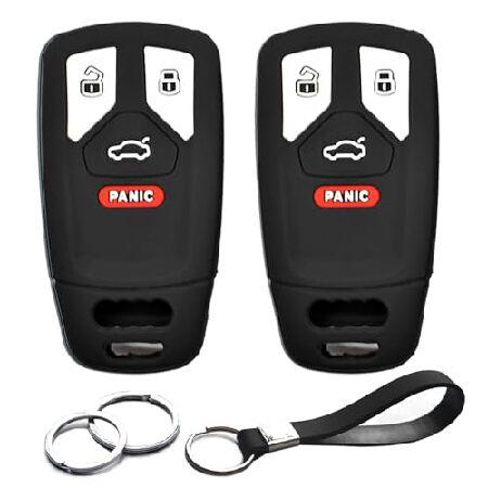 【並行輸入品】 INFIPAR 2個 Audi Smart 4 BTS シリコーンFOBキーケースカ...