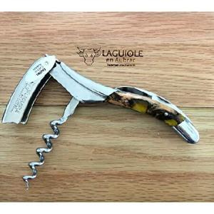 Laguiole En Aubrac ソムリエ ウェイターコルクスクリュー サボテンアンバーハンドル ワインオープナー ホイルカッター＆栓抜き付き｜inter-trade