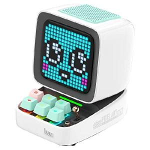 Divoom Ditoo Pixel Art Gaming Portable Bluetooth Speaker with App Controlled 16X16 LED Front Panel, Also a Smart Alarm (White)｜inter-trade