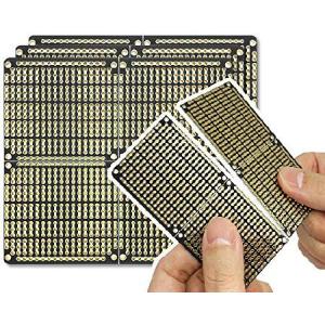 【並行輸入品】 プリント基盤 PCB プロトタイプボード スナッパブル パワーレール付きストリップボード ArduinoおよびDIY電子工作用 金メッキ 9.7 x 8.9cm