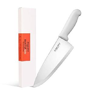BOLEXINO 8 inch Japanese High Carbon Stainless Steel Chef Knife Professional Extra Sharp Wide Cook Knife with Non-slip Ergonomic Handle for Kitchenの商品画像