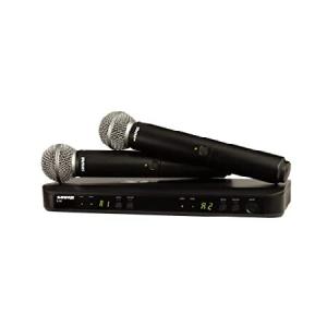 Shure BLX288/SM58 UHF Wireless Microphone System - Perfect for Church Karaoke Vocals - 14-Hour Battery Life 300 ft Range | Includes (2) SM58 Handheの商品画像