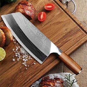 Vegetable Meat Cleaver Knife Chef Knife Chinese Cleaver Kitchen Knife Superior Class 7-inch StainlessVegetable Kitchen Knife for Home Kitchen or Restの商品画像