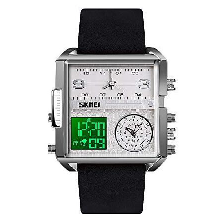 【並行輸入品】 SKMEI メンズ デジタルスポーツウォッチ LED 正方形 大きな文字盤 アナログ...