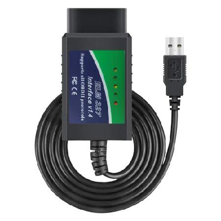 【並行輸入品】 PARANNIC OBD2 診断スキャナー ELM327 V1.4 USB ELM ...