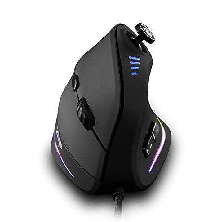 【並行輸入品】 Zelotes 垂直マウス コントロールバー付き 10000DPI LED 光学式 ...