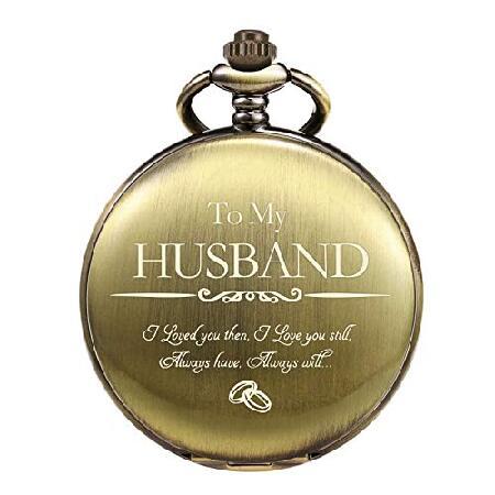 【並行輸入品】 TREEWETO 懐中時計 彼/男性/夫に | 「to My Husband」の刻印...