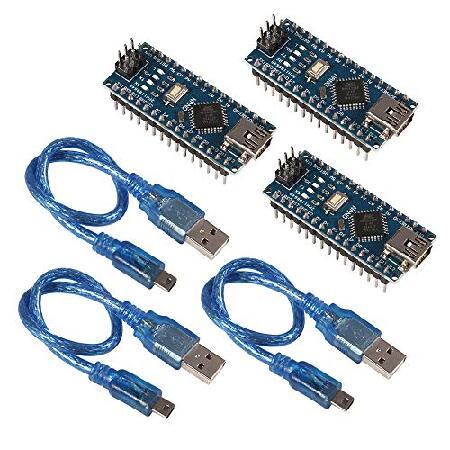 【並行輸入品】 AITRIP Arduino Mini Nano V3.0 ATmega328P 5...