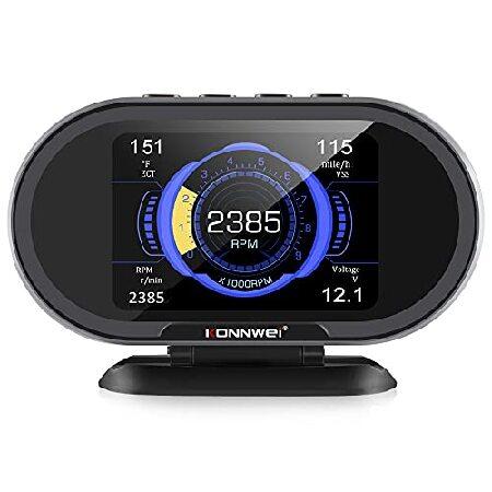 【並行輸入品】 KONNWEI KW206 車 OBD2 HUD デジタルメーター RPMゲージ オ...