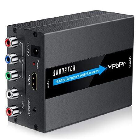 SUNNATCH HDMI-コンポーネントコンバーター スケーラ機能付き 1080P HDMI-RG...