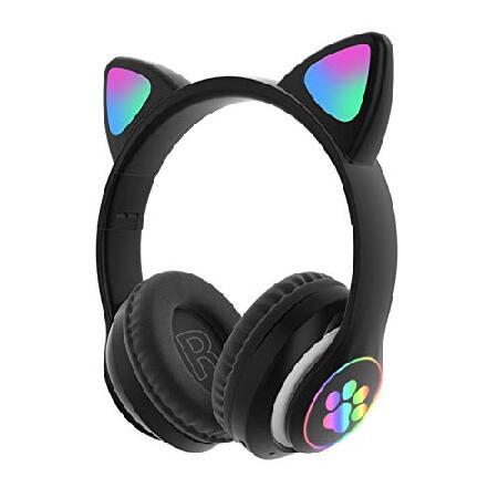 UXELY Girl Wireless Gaming Headset, Cute Cat Ear H...