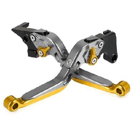 【並行輸入品】 ブレーキ＆クラッチレバーセット 折りたたみ式 伸縮可能 CNC ヤマハYZF R1 ...