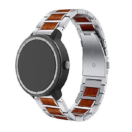 Anrir Garmin Vivoactive 3バンド 20mm レッドサンダルウッド交換用腕時計...