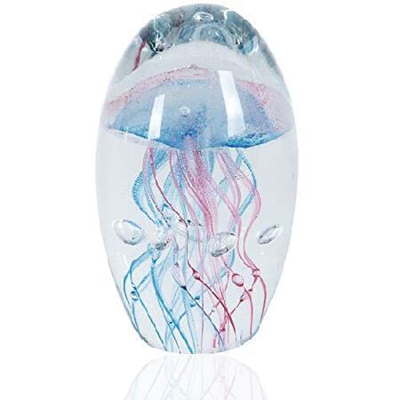 【並行輸入品】 EUSTUMA 手吹きガラス クラゲの置物 オーナメント 海の動物のオーナメント 水...