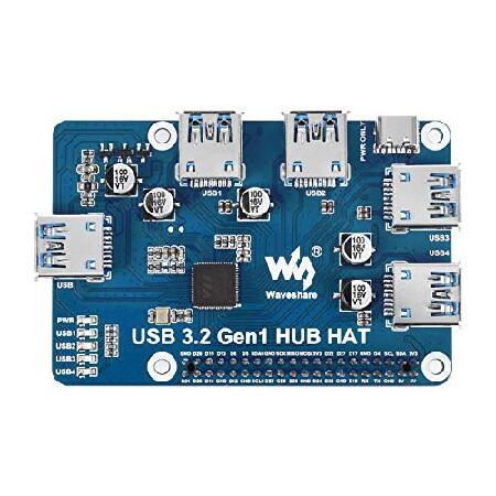 USB 3.2 Gen1 HUB HAT for Raspberry Pi with 4X USB ...