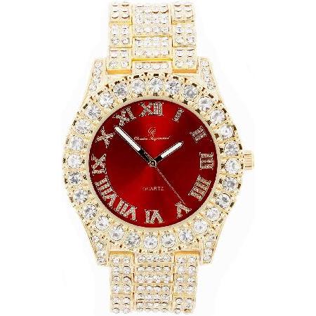 【並行輸入品】 Charles Raymond メンズ ビッグロック ローマ数字 フルアイスアウト ...