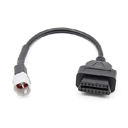【並行輸入品】 eMoto ユニバーサル OBD2 オートバイケーブル OBDII スキャナー診断ケ...