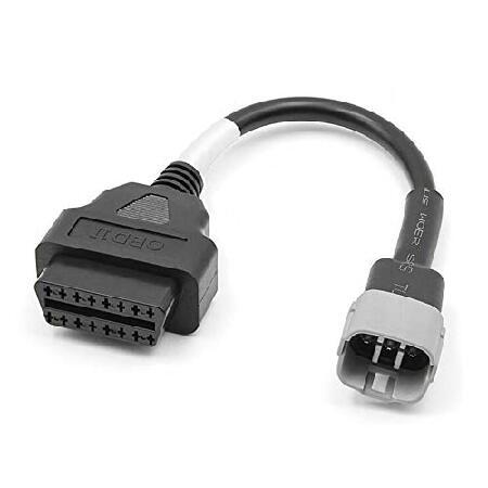 【並行輸入品】 eMoto ユニバーサル OBD2 コネクター - 6ピン オートバイ診断ケーブル ...