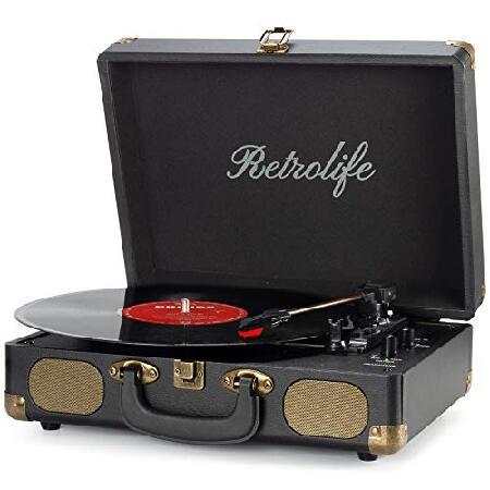 Vinyl Record Player 3-Speed Bluetooth Suitcase Por...