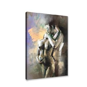 【並行輸入品】 セクシーなウォールアート 壁装飾 ヌード 男と女 抱擁 キャンバス 絵画 抽象的 カップル 絵 裸 プリント 恋人 ポスター プリント モダン バスル