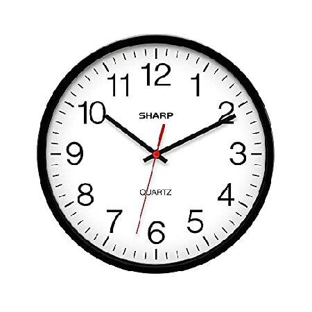 【並行輸入品】 シャープ 壁掛け時計 静音 カチカチ音がしない 10インチ 高品質 クォーツ 電池式...