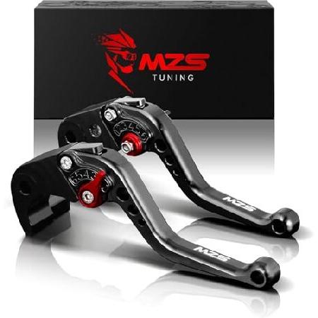【並行輸入品】 MZS ブラック オートバイブレーキ クラッチレバー 調節可能 ショート CNC C...