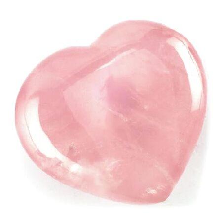 【並行輸入品】 KALIFANO ローズクォーツハート - 癒しと落ち着き効果のあるウォーリーストー...