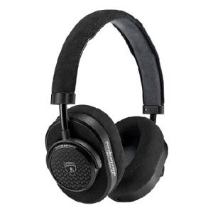 MASTER ＆ DYNAMIC MW65 Active Noise-Cancelling Wireless Headphones - Bluetooth Over-Ear Headphones with Mic - Lamborghini Black/Gray Alcantara/Black M