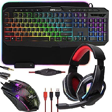 【並行輸入品】 Ritz Gear RGB ゲーミングアクセサリーキット | 4イン1 レインボーL...