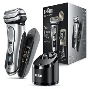 Braun Electric Razor for Men, Waterproof Foil Shaver, Series 9 Pro 9477cc, Wet ＆ Dry Shave, with Portable Charging Case, ProLift Beard Trimmer, 5-in-