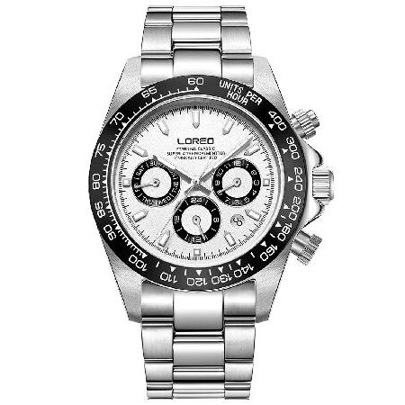 【並行輸入品】 LOREO メンズ 自動腕時計 シルバー ステンレススチール サファイアガラス セラ...