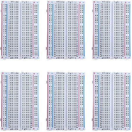 MMOBIEL 6 Pcs 400 Point Solderless PCB Breadboard ...