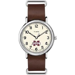 Timex Tribute メンズ カレッジウィークエンダー 40mm クォーツレザーストラップ, ...