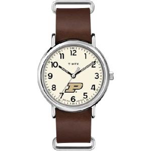 Timex Tribute メンズ カレッジウィークエンダー 40mm クォーツレザーストラップ, ...