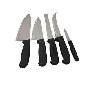 Cozzini Cutlery Imports ナイフセット - 5、10、15ピースセット - ブラックハンドル - カミソリシャープ商用キッチンカトラリー - 料理ナイフ (5個セット)の商品画像