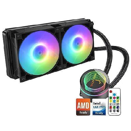 【並行輸入品】 Dracaena.io 240mm AIO CPUクーラー - シングル静音PWMフ...