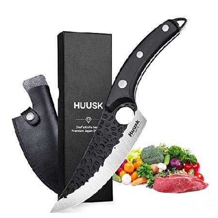 Huusk Knife Japan Kitchen バイキングナイフ 鞘骨付きナイフ 肉切り用 フル...