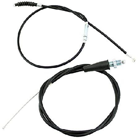 【並行輸入品】 LIYYDS 調整可能なクラッチケーブル + スロットルケーブル 49cc-50cc...