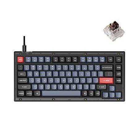 【並行輸入品】 Keychron V1 有線カスタムメカニカルキーボード 75%レイアウト QMK/...