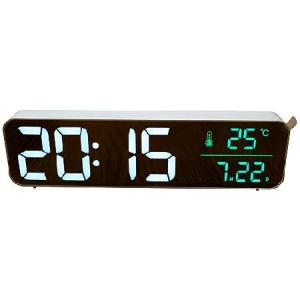 大画面音楽アラーム時計、デスク/壁時計 室内装飾用 温度 LED ディスプレイクロック付き｜inter-trade