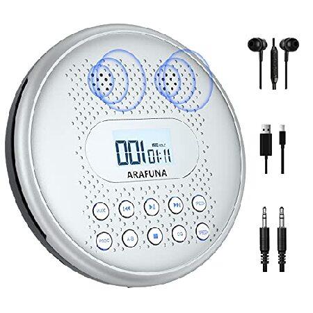 【並行輸入品】 ARAFUNA CDプレーヤー ポータブル 充電式ポータブルCDプレーヤー 車載 ス...