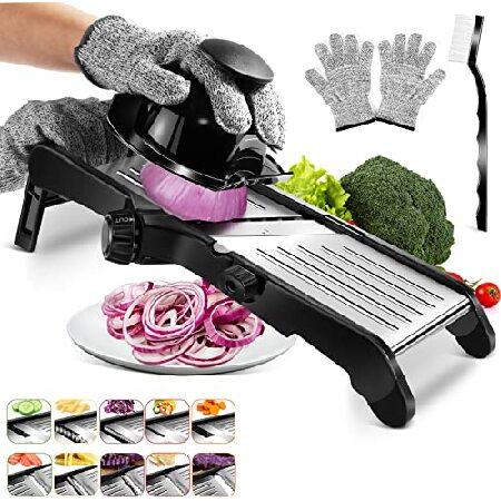 【並行輸入品】 MASTERTOP Mandoline Slicer for Kitchen Adj...