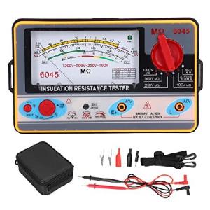 Analog Insulation Resistance Tester, DC 100/250/500/1000V and AC 750V and Battery Megohm Meter, 5-2000 Mohm for IR Testing