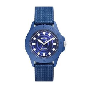 Fossil Mens FB-01 Solar-Powered Eco Plastic Three-Hand Watch Color: Blue (Model: FS5893)の商品画像