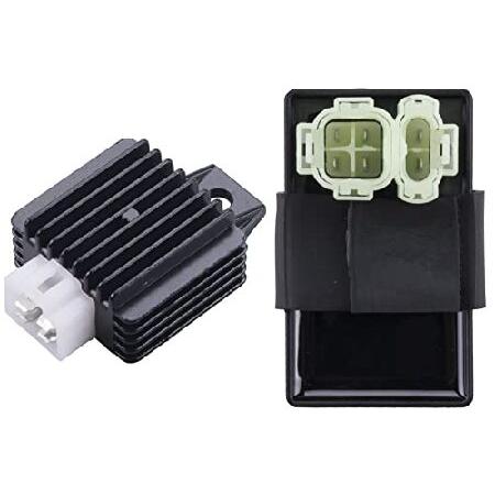 【並行輸入品】 JINGKE 12V 4ピン 電圧レギュレータ 整流器 6ピン AC CDIボックス...