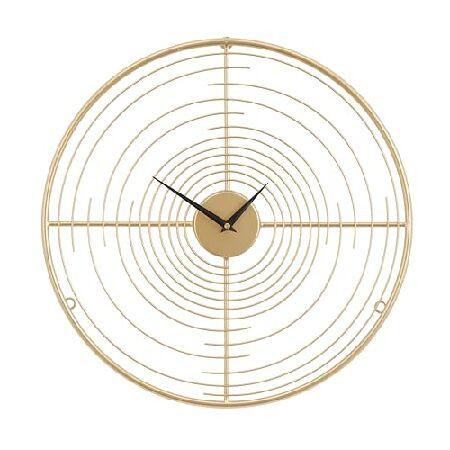 【並行輸入品】 Deco 79 メタル装飾壁掛け時計 オープンフレーム 渦巻き壁掛け時計 自宅用 2...