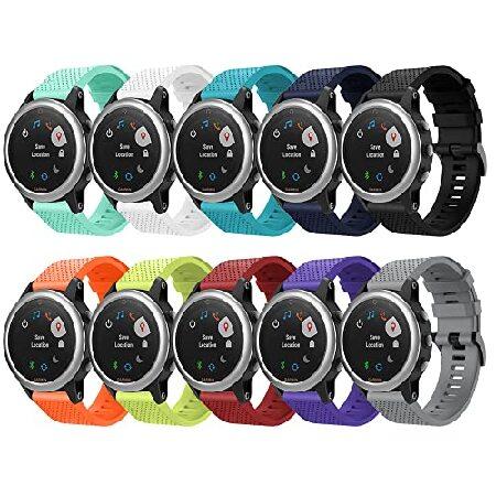【並行輸入品】 Garmin Fenix 5Sに対応。ソフトシリコンリストバンド 交換用時計バンド ...