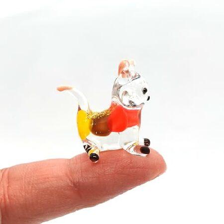 【並行輸入品】 Sansukjai 猫 小さなマイクロフィギュア 吹きガラス アート 動物 手描き ...